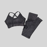 Gym Set Impact Legging Cross Back Sport Bra 2pc Tracksuit Athletic Women Workout Suit Training Running Outfit