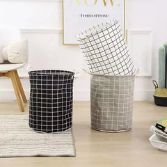 Large Capacity Foldable Laundry Hamper Home Clothes Toys Storage Basket Laundry Basket Cotton Linen Waterproof Organizer Bucket