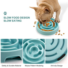 Pet Slow Food Bowl - Non slip and Durable - Suitable for pets of all sizes