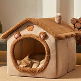 Foldable Pet House Removable Washable Cat House Puppy Cave Sofa Bed
