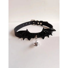 Halloween Little Devil Wings Choker Pumpkin Head Small Bell Collar Costume with Accessories