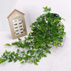 Artificial Ivy Plants Plastic Leaf With Pots Wedding New Year Christmas Decoration For Home Garden DIY Living Room Wall Hanging