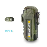 Multifunctional Waterproof Plasma Arc Lighter Outdoor Portable Rechargeable Lighting Lighter Camping Barbecue Special Lighter