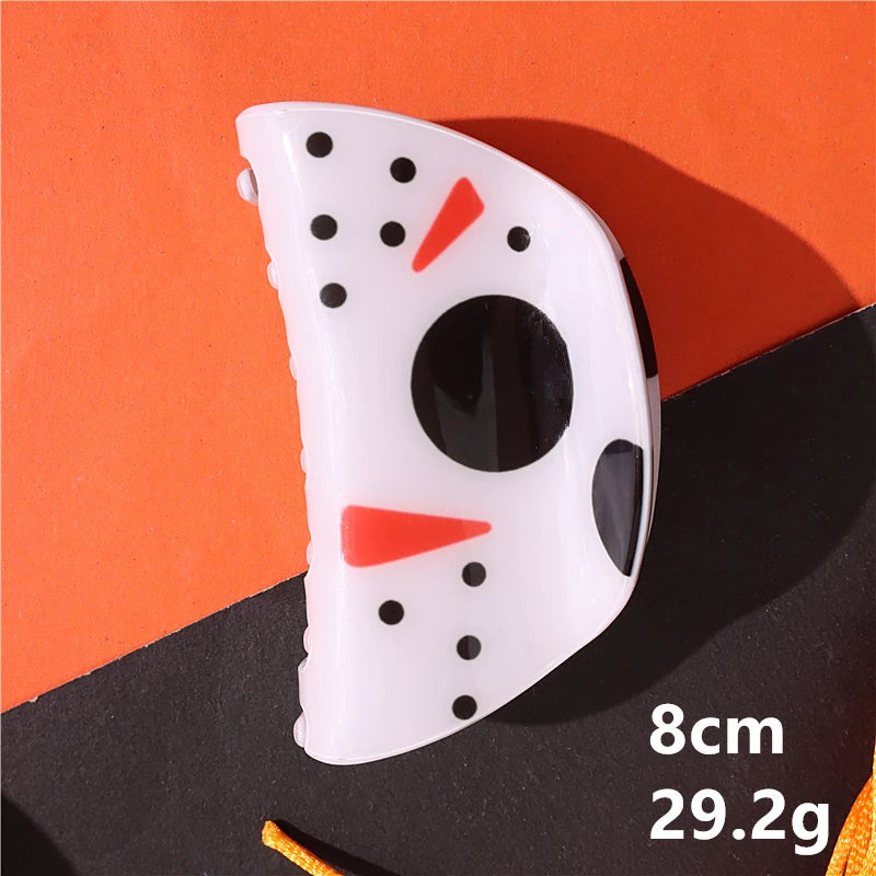 Halloween Hair Accessories Ghost Hair Clip for Women Girls Red Horns Hairpin Skull Claw Y2K Gothic Hair Jewelry 2023 New HangZhi
