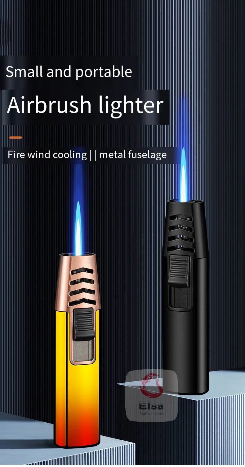 Household Lighter Inflatable Lighter Metal Smoking Gadget Electric Torch Lighter Men's Cigar Lighter Cigarette Accessories Gift