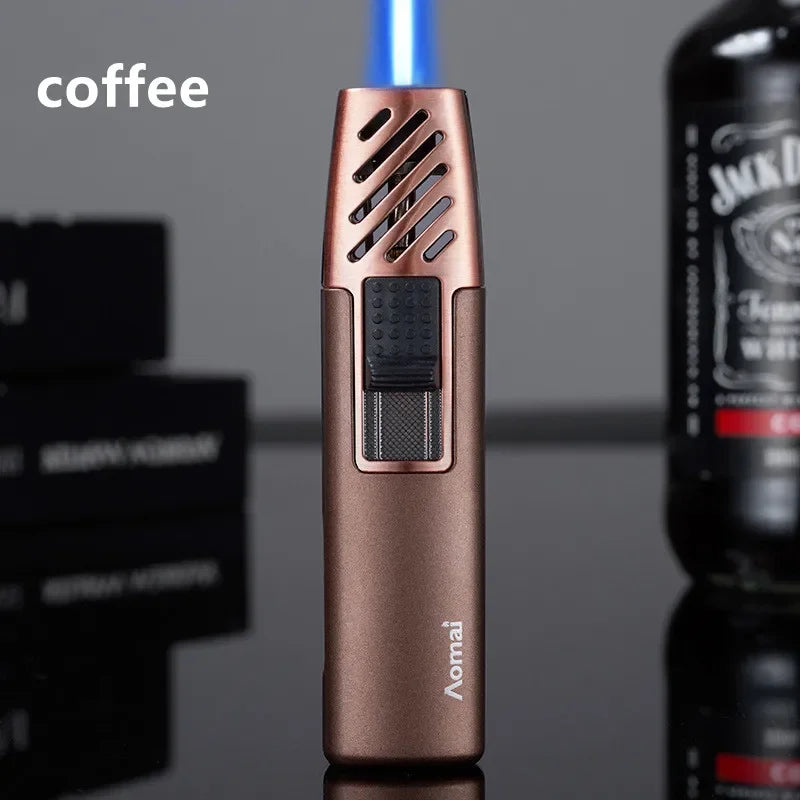 Household Lighter Inflatable Lighter Metal Smoking Gadget Electric Torch Lighter Men's Cigar Lighter Cigarette Accessories Gift