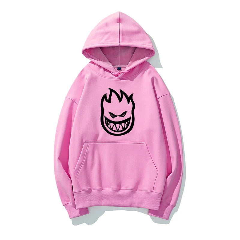Hoodie Tops Street Wear Flame Printed Hoodie Autumn Winter Comfort Sweatshirt High Quality Fashion Men's Sweatshirt Casual Y2k