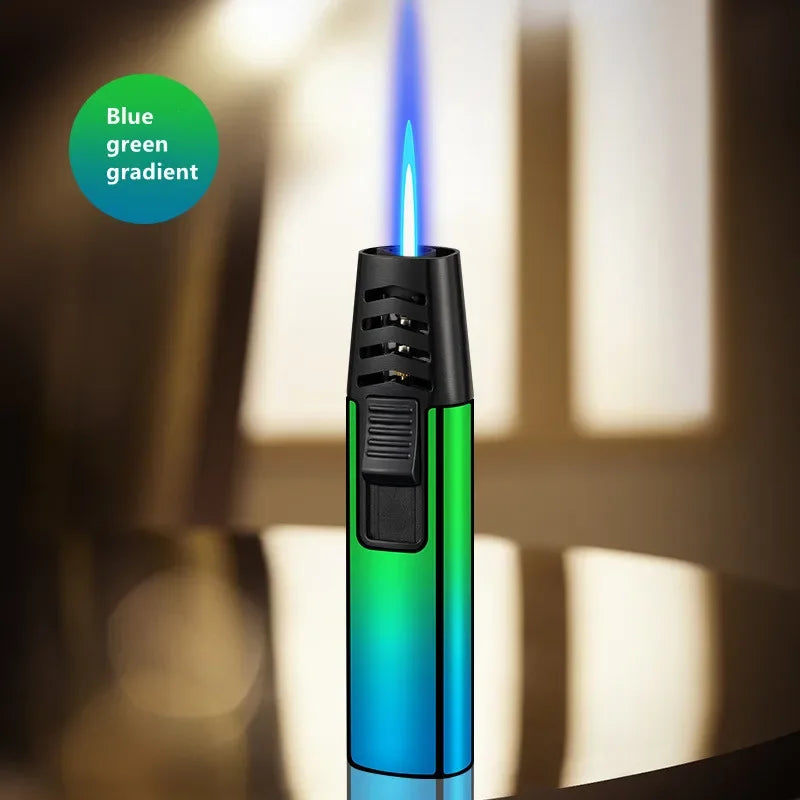 Household Lighter Inflatable Lighter Metal Smoking Gadget Electric Torch Lighter Men's Cigar Lighter Cigarette Accessories Gift