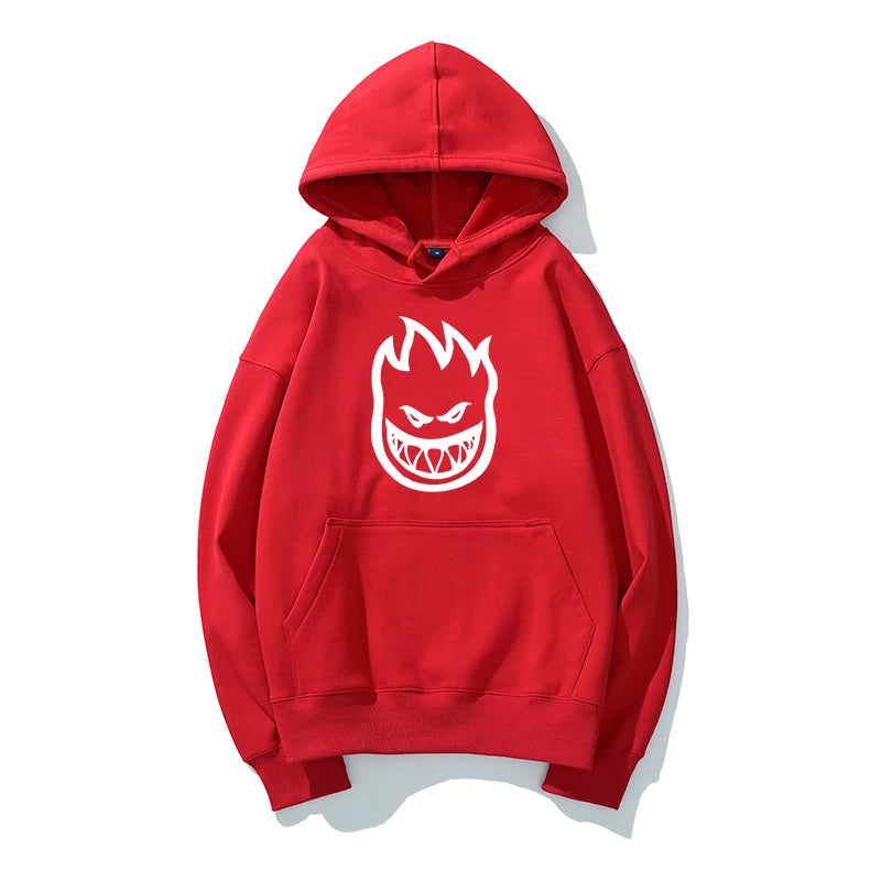 Hoodie Tops Street Wear Flame Printed Hoodie Autumn Winter Comfort Sweatshirt High Quality Fashion Men's Sweatshirt Casual Y2k