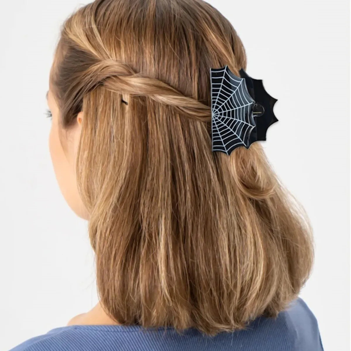 Halloween Cute and Bizarre Pumpkin Bat Pattern Women's Plastic Grabbing Festival Party Role Playing Matching Hair Accessories