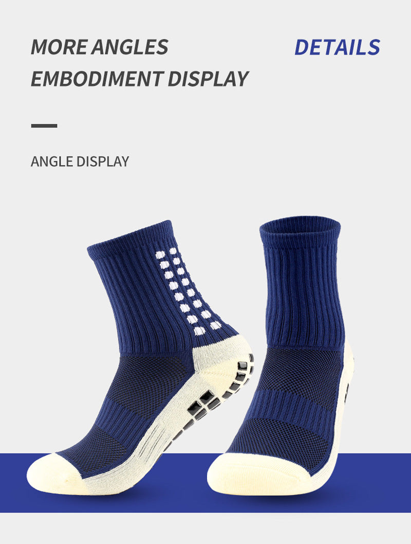 Anti-slip Football Socks Non-slip Soccer Basketball Tennis Outdoor Sport Socks Grip Cycling Riding Men Socks