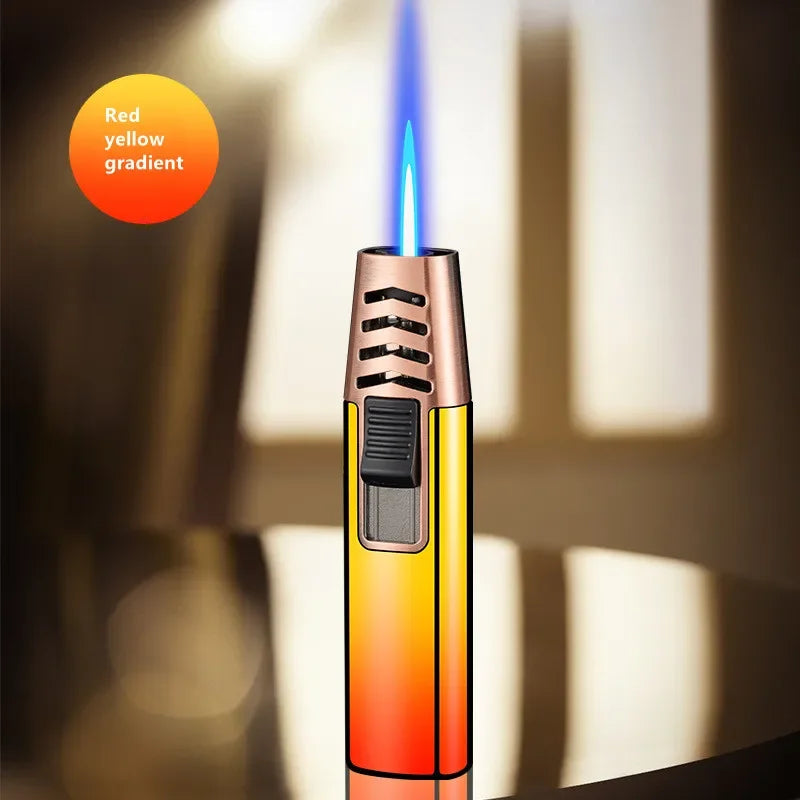 Household Lighter Inflatable Lighter Metal Smoking Gadget Electric Torch Lighter Men's Cigar Lighter Cigarette Accessories Gift