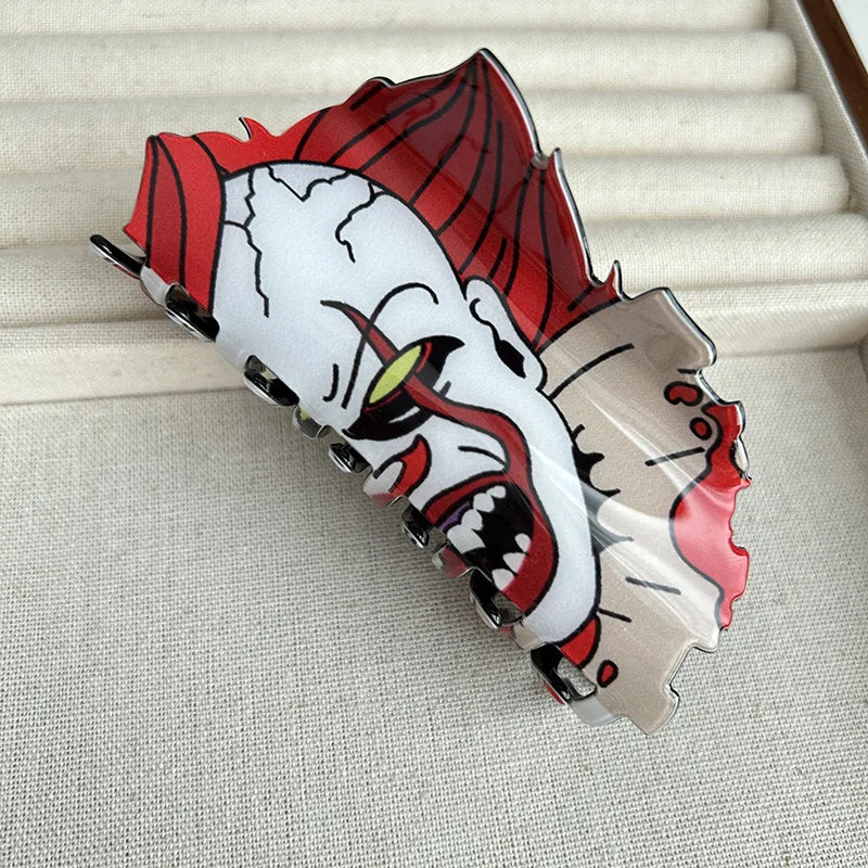 Halloween Hair Accessories Ghost Hair Clip for Women Girls Red Horns Hairpin Skull Claw Y2K Gothic Hair Jewelry 2023 New HangZhi