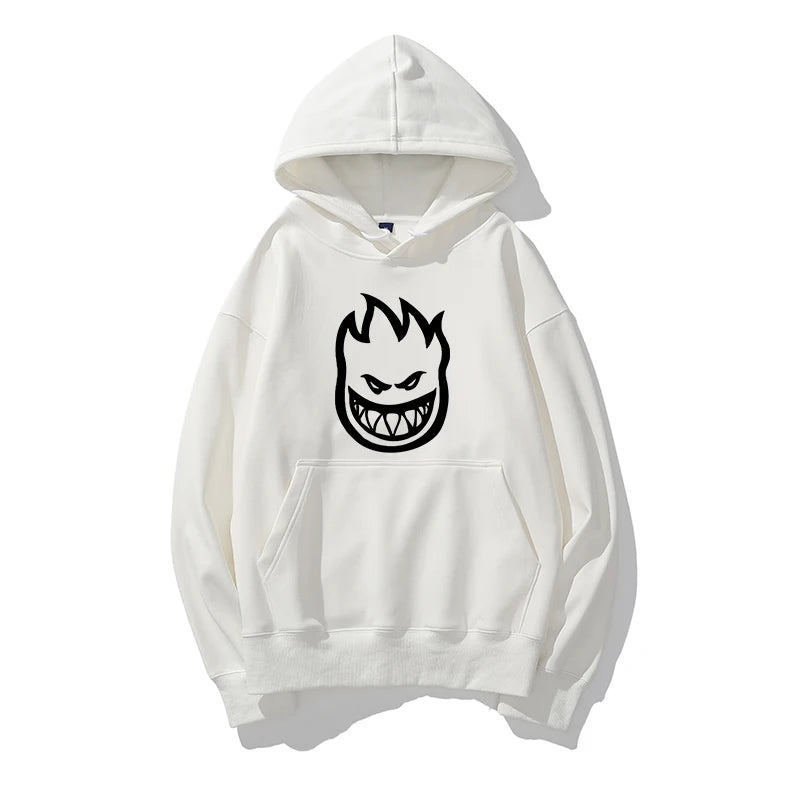 Hoodie Tops Street Wear Flame Printed Hoodie Autumn Winter Comfort Sweatshirt High Quality Fashion Men's Sweatshirt Casual Y2k