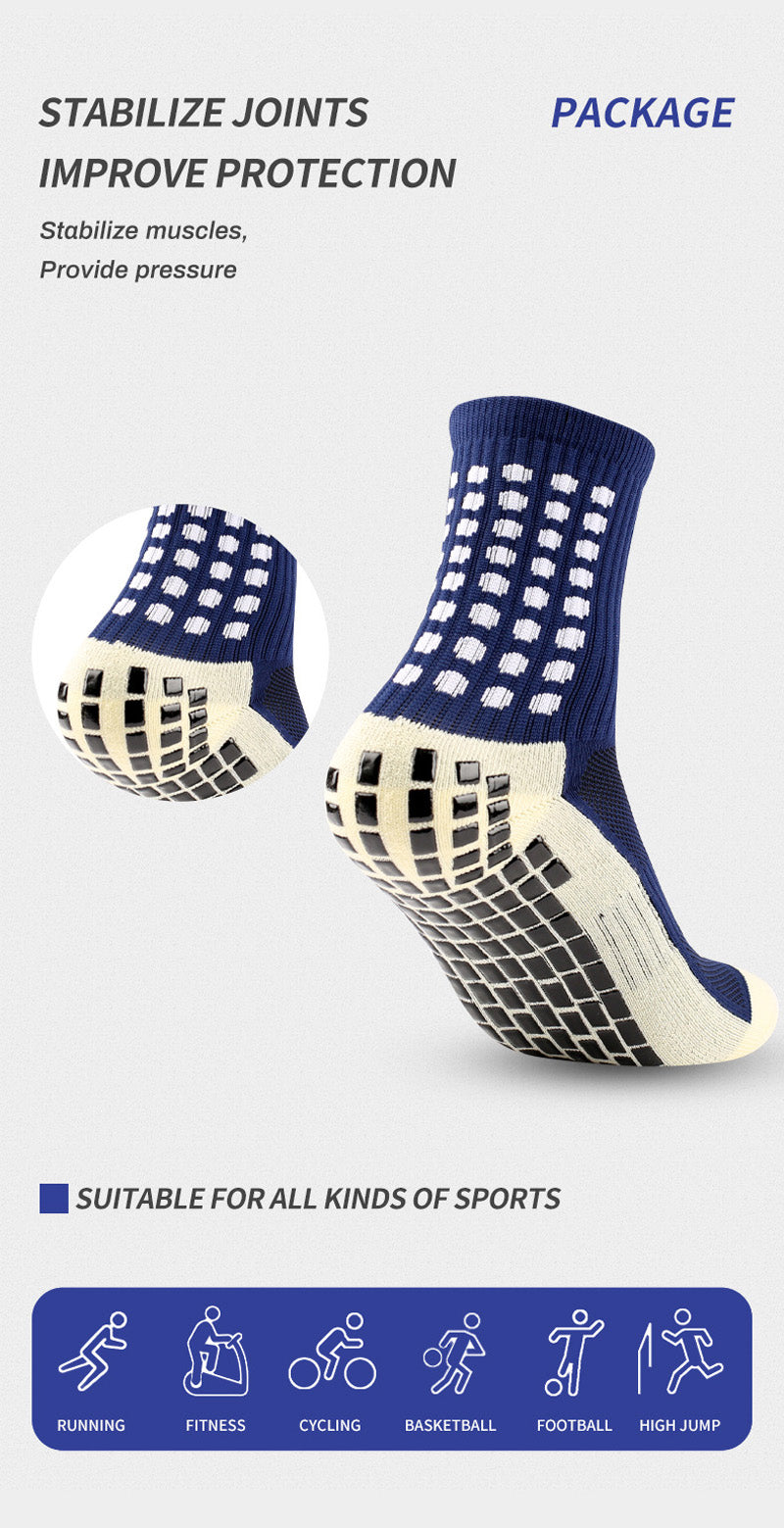 Anti-slip Football Socks Non-slip Soccer Basketball Tennis Outdoor Sport Socks Grip Cycling Riding Men Socks