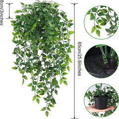 Artificial Ivy Plants Plastic Leaf With Pots Wedding New Year Christmas Decoration For Home Garden DIY Living Room Wall Hanging