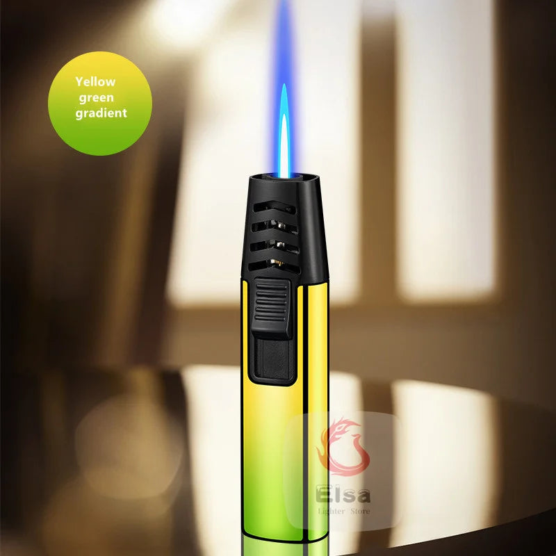 Household Lighter Inflatable Lighter Metal Smoking Gadget Electric Torch Lighter Men's Cigar Lighter Cigarette Accessories Gift