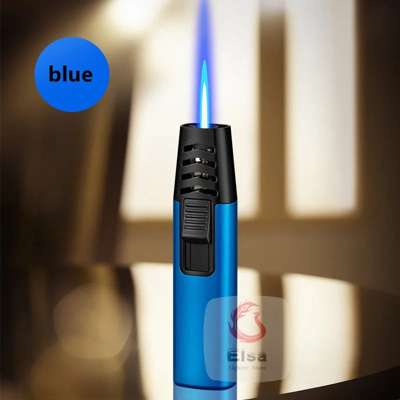 Household Lighter Inflatable Lighter Metal Smoking Gadget Electric Torch Lighter Men's Cigar Lighter Cigarette Accessories Gift