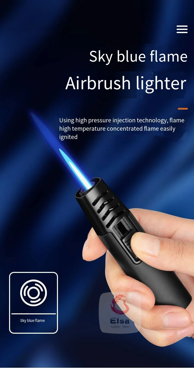 Household Lighter Inflatable Lighter Metal Smoking Gadget Electric Torch Lighter Men's Cigar Lighter Cigarette Accessories Gift
