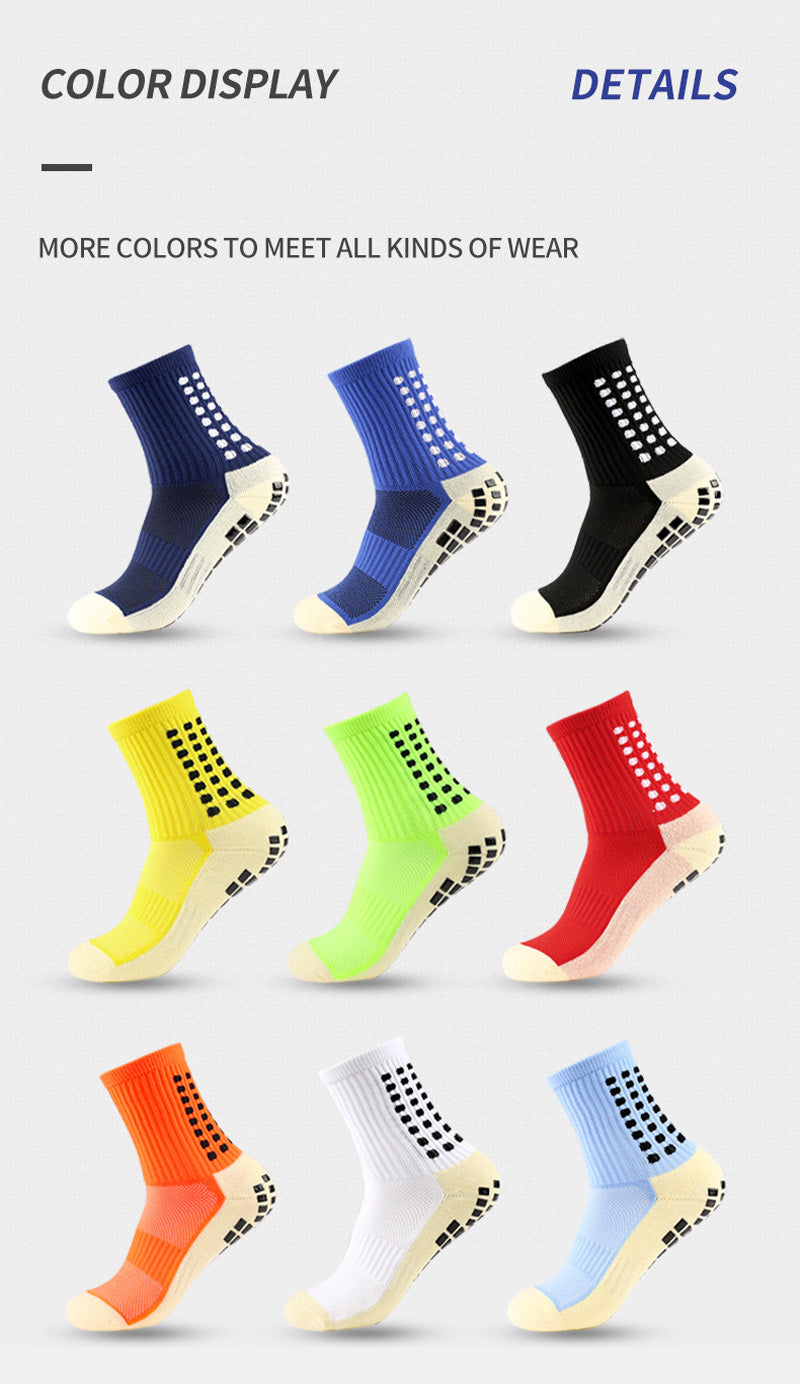Anti-slip Football Socks Non-slip Soccer Basketball Tennis Outdoor Sport Socks Grip Cycling Riding Men Socks