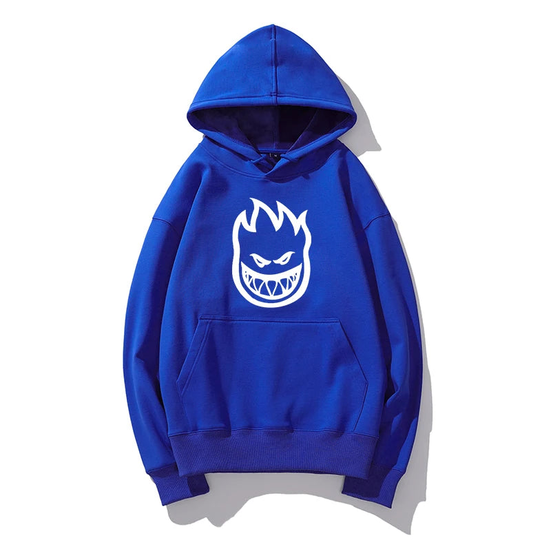 Hoodie Tops Street Wear Flame Printed Hoodie Autumn Winter Comfort Sweatshirt High Quality Fashion Men's Sweatshirt Casual Y2k