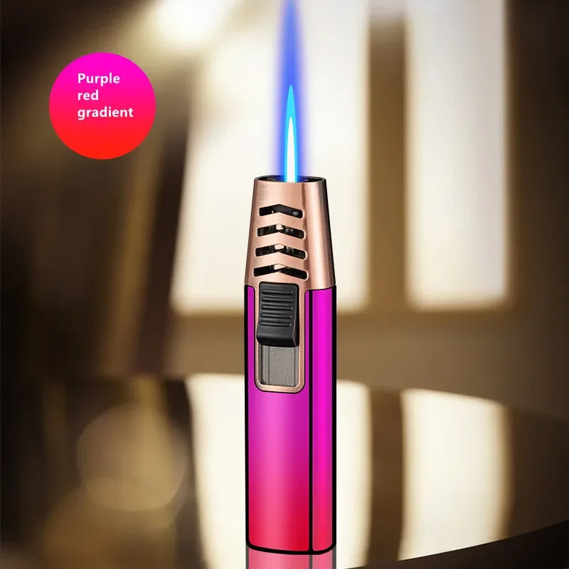 Household Lighter Inflatable Lighter Metal Smoking Gadget Electric Torch Lighter Men's Cigar Lighter Cigarette Accessories Gift