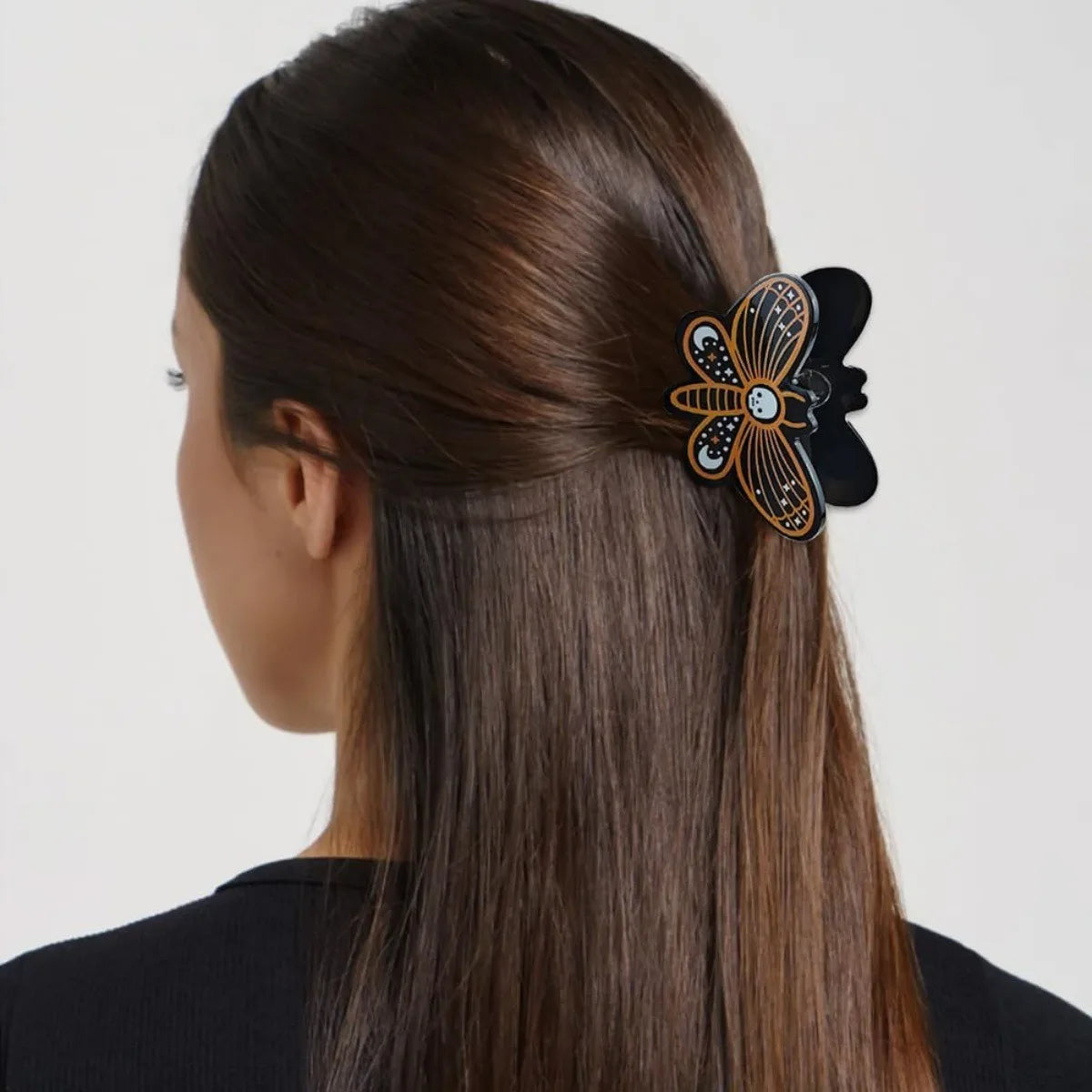 Halloween Cute and Bizarre Pumpkin Bat Pattern Women's Plastic Grabbing Festival Party Role Playing Matching Hair Accessories