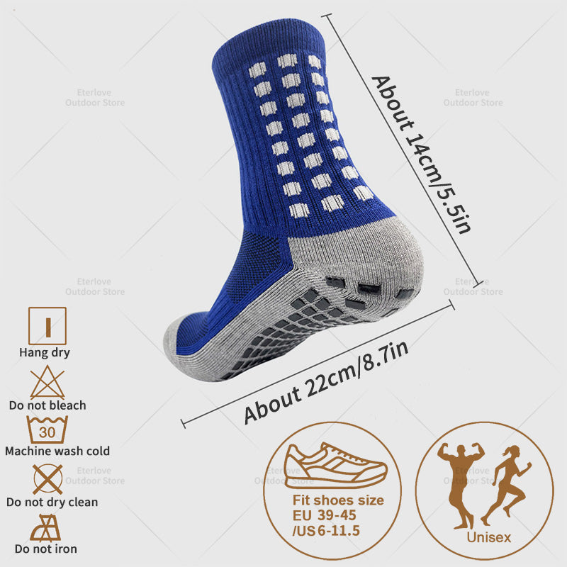 Anti-slip Football Socks Non-slip Soccer Basketball Tennis Outdoor Sport Socks Grip Cycling Riding Men Socks