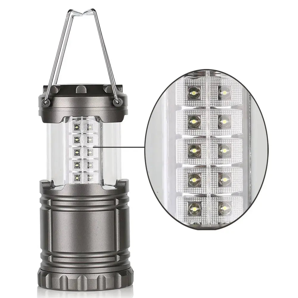 30LED Tent Lamp Waterproof Camping Light Power by 3*AA Battery Emergency Light Portable Lantern Working Lighting Flashlight