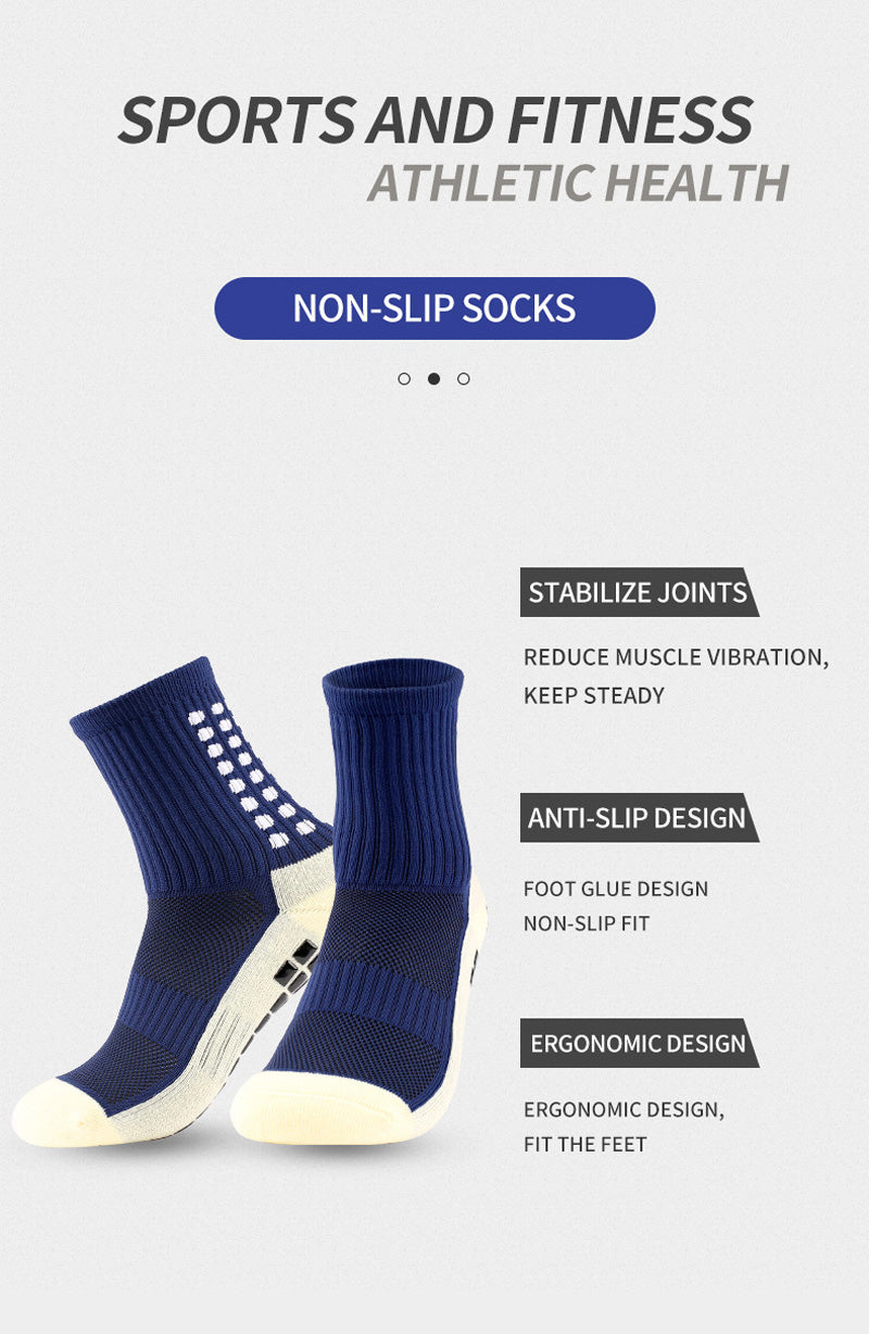 Anti-slip Football Socks Non-slip Soccer Basketball Tennis Outdoor Sport Socks Grip Cycling Riding Men Socks