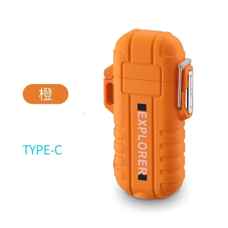 Multifunctional Waterproof Plasma Arc Lighter Outdoor Portable Rechargeable Lighting Lighter Camping Barbecue Special Lighter