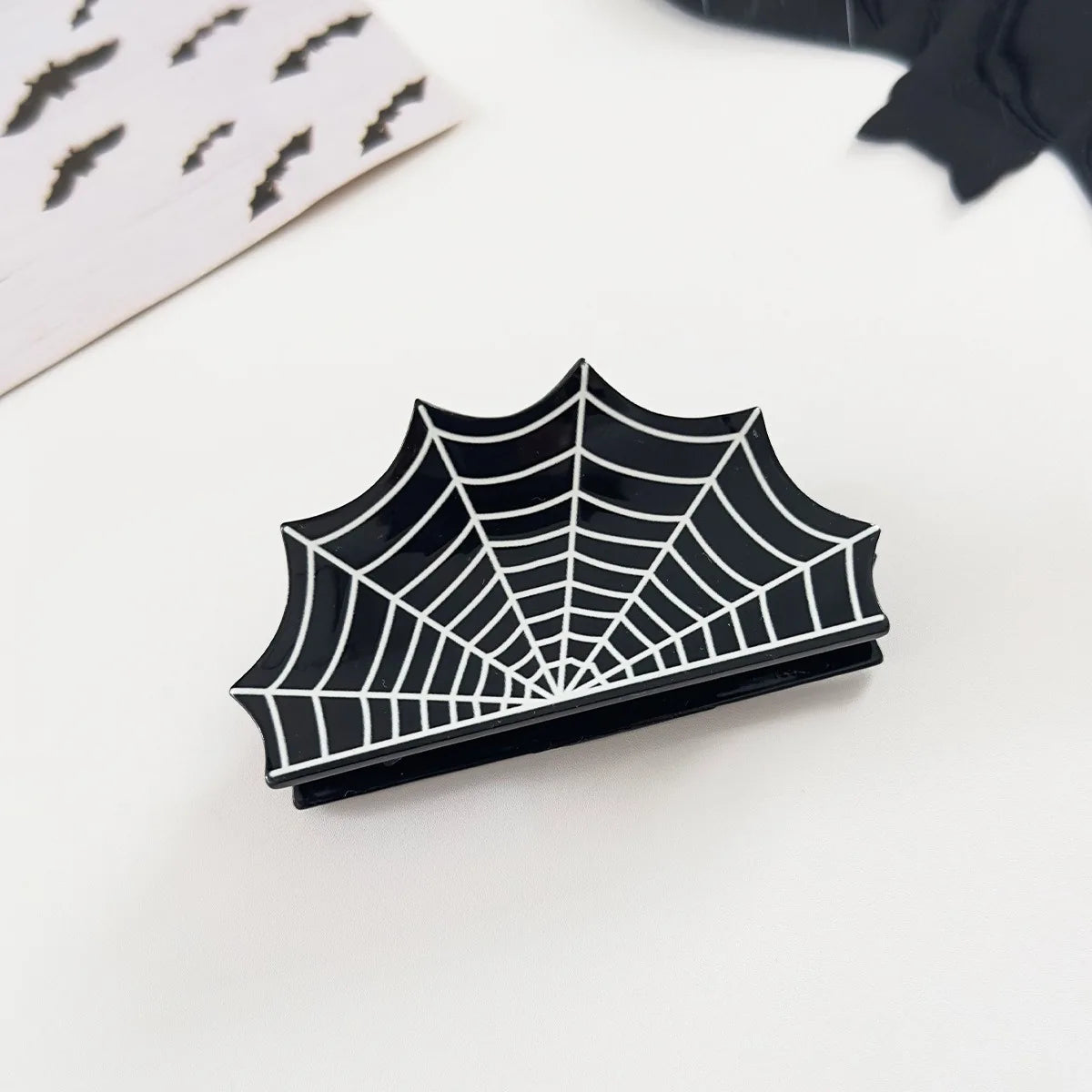 Halloween Cute and Bizarre Pumpkin Bat Pattern Women's Plastic Grabbing Festival Party Role Playing Matching Hair Accessories