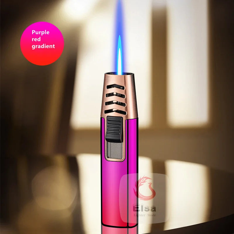 Household Lighter Inflatable Lighter Metal Smoking Gadget Electric Torch Lighter Men's Cigar Lighter Cigarette Accessories Gift