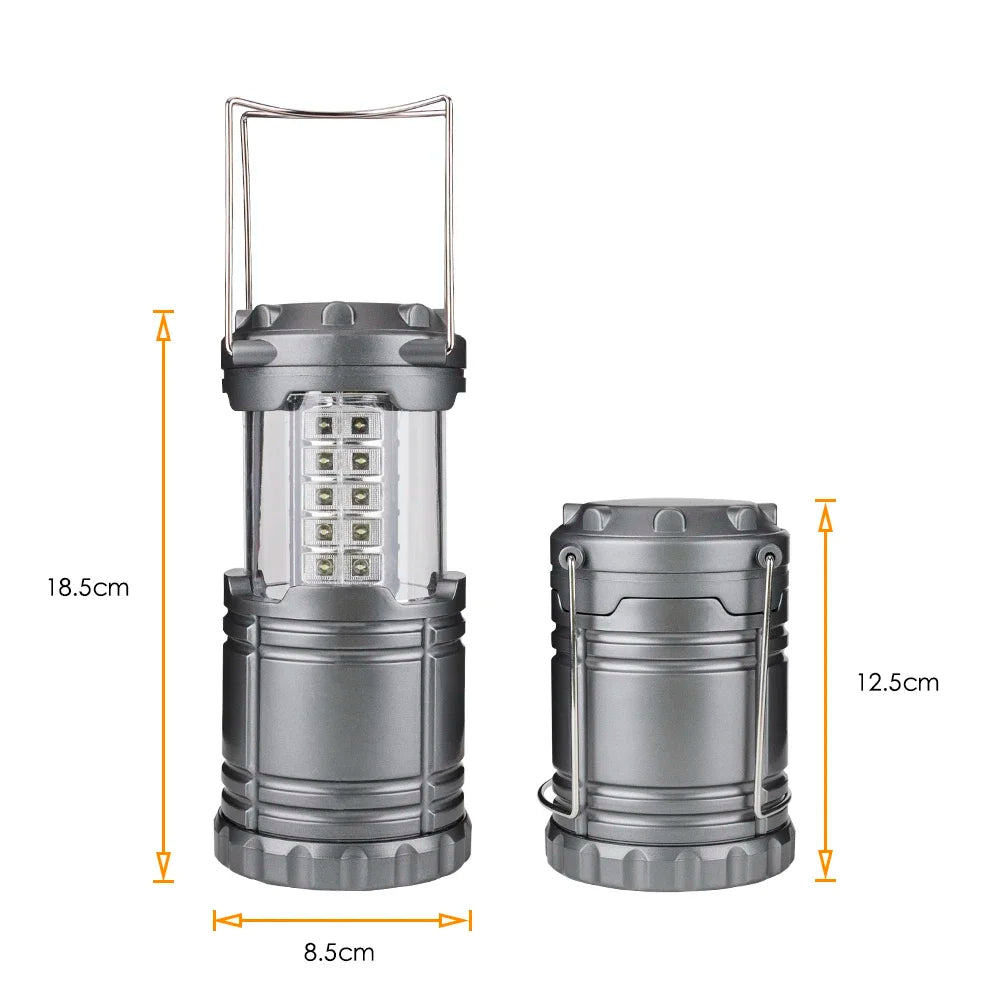 30LED Tent Lamp Waterproof Camping Light Power by 3*AA Battery Emergency Light Portable Lantern Working Lighting Flashlight