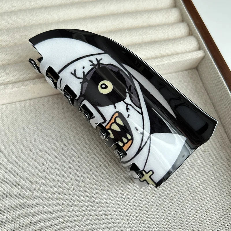 Halloween Hair Accessories Ghost Hair Clip for Women Girls Red Horns Hairpin Skull Claw Y2K Gothic Hair Jewelry 2023 New HangZhi