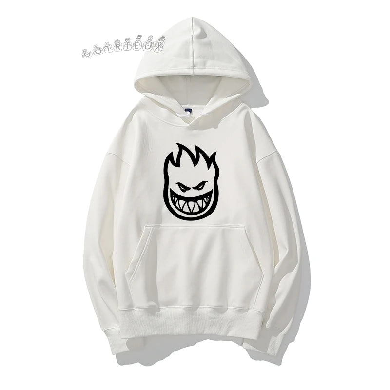 Hoodie Tops Street Wear Flame Printed Hoodie Autumn Winter Comfort Sweatshirt High Quality Fashion Men's Sweatshirt Casual Y2k