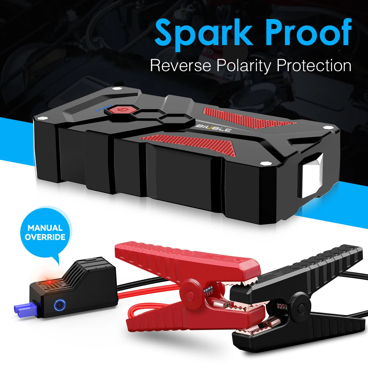 Jump Starter 4000A Peak Car Battery Booster with USB QC 3.0
