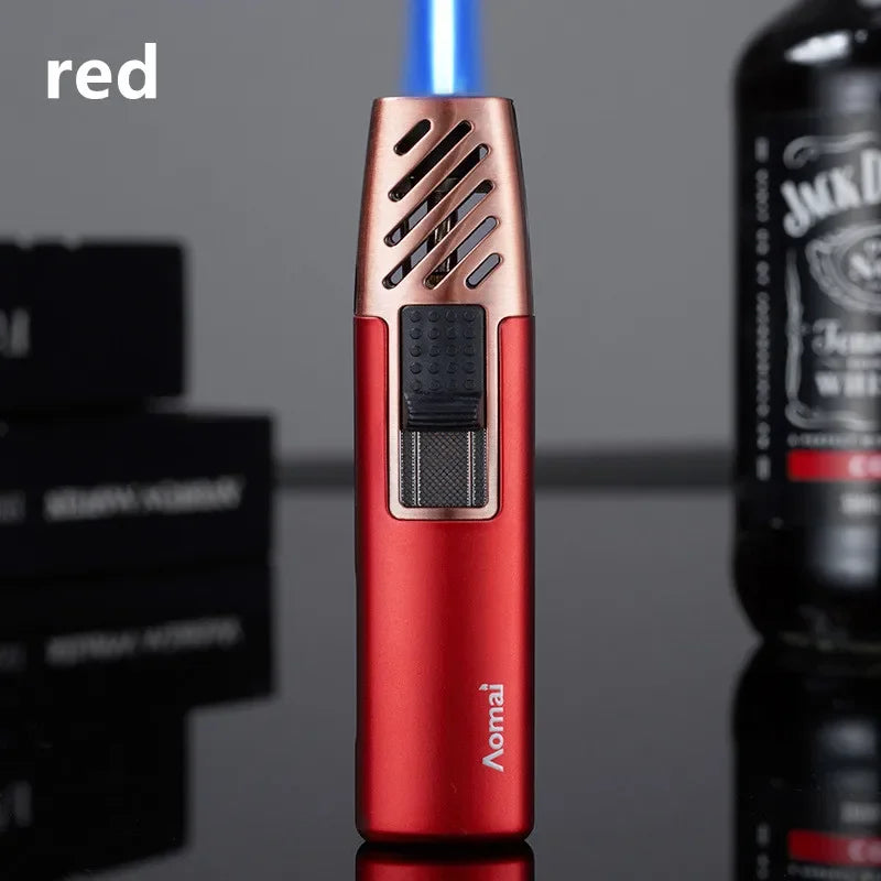 Household Lighter Inflatable Lighter Metal Smoking Gadget Electric Torch Lighter Men's Cigar Lighter Cigarette Accessories Gift
