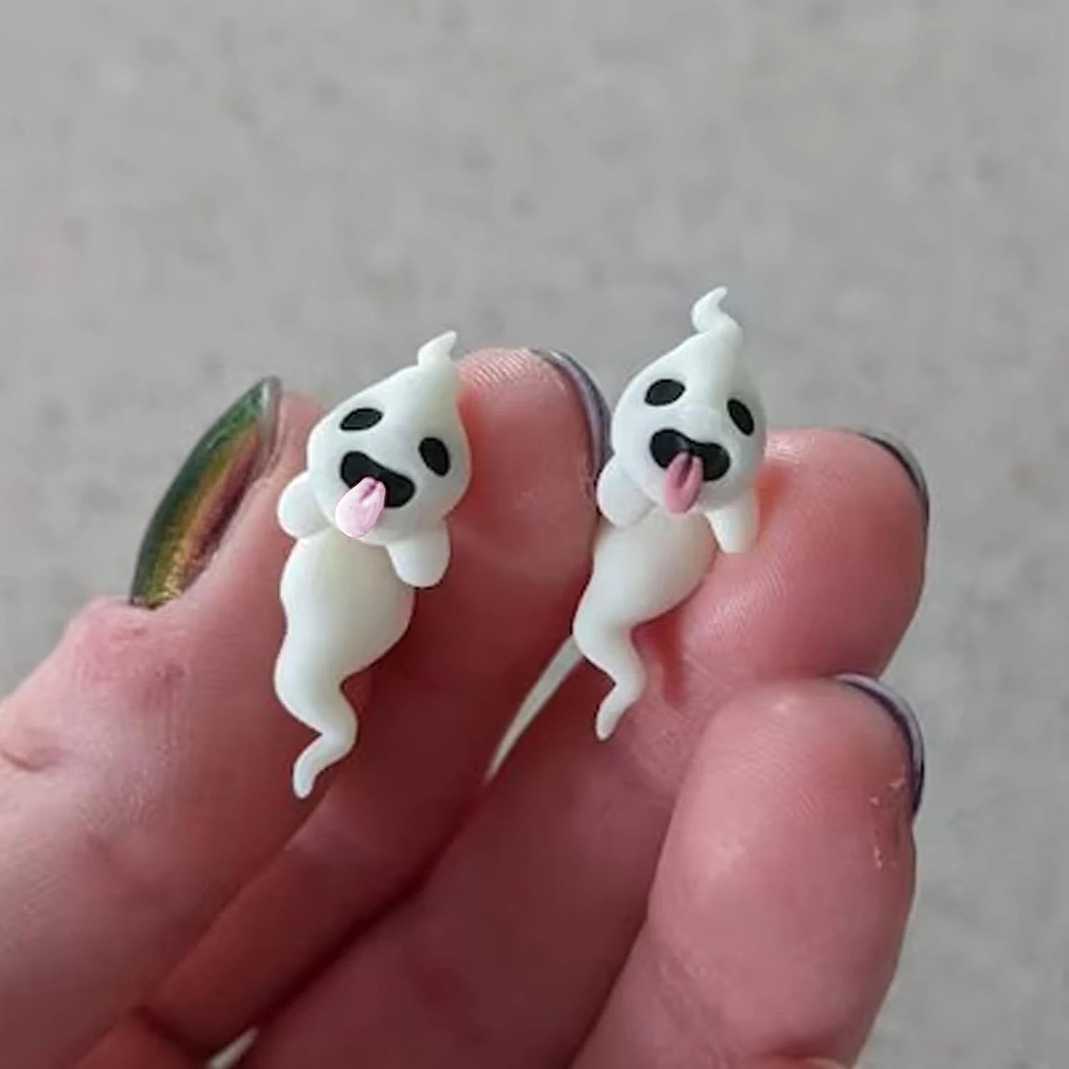 Halloween Noctilucent Ghost Personality Stud Earrings For Women and Men Funny Earrings Festival Jewelry Creative Gifts