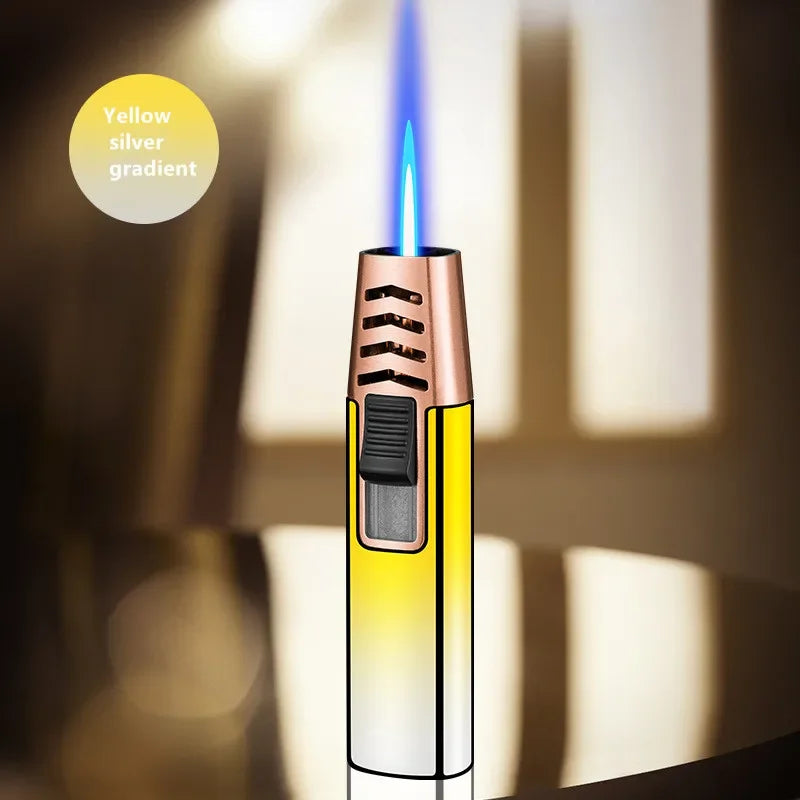 Household Lighter Inflatable Lighter Metal Smoking Gadget Electric Torch Lighter Men's Cigar Lighter Cigarette Accessories Gift