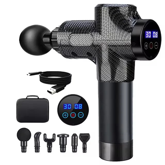 Portable fascia gun, body, neck, and back vibration massager