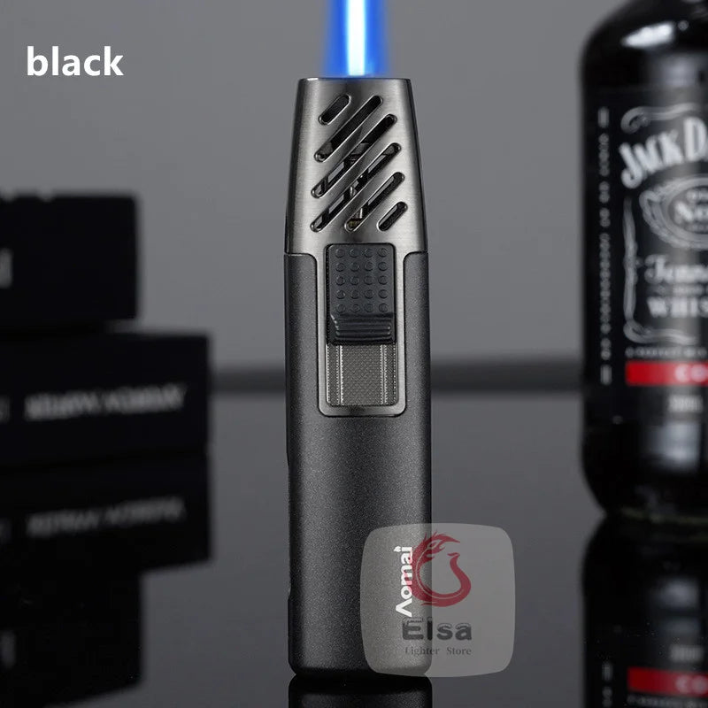 Household Lighter Inflatable Lighter Metal Smoking Gadget Electric Torch Lighter Men's Cigar Lighter Cigarette Accessories Gift