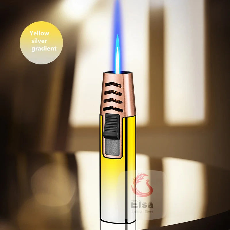 Household Lighter Inflatable Lighter Metal Smoking Gadget Electric Torch Lighter Men's Cigar Lighter Cigarette Accessories Gift