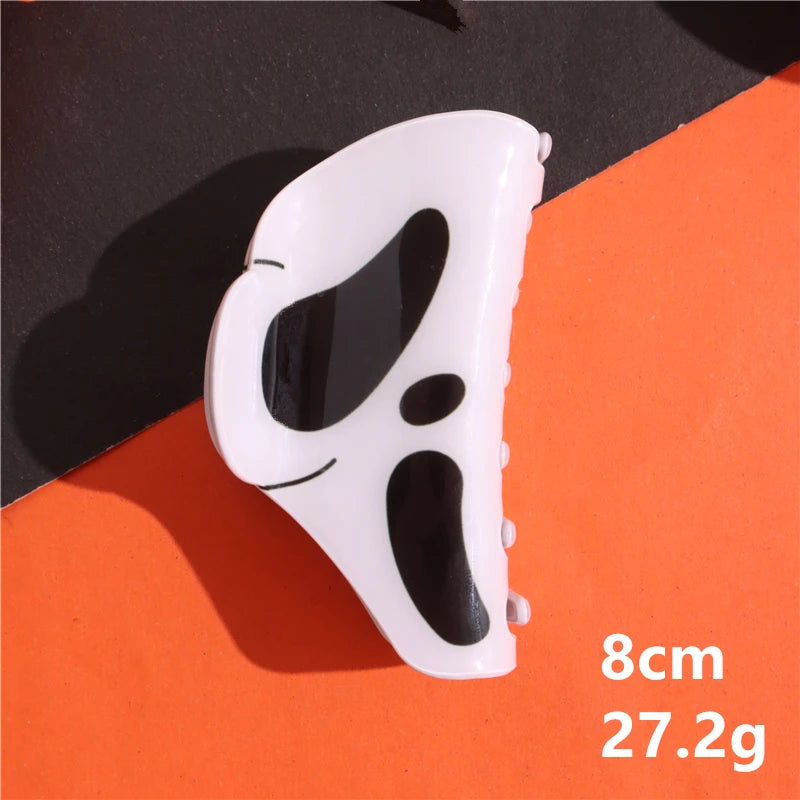 Halloween Hair Accessories Ghost Hair Clip for Women Girls Red Horns Hairpin Skull Claw Y2K Gothic Hair Jewelry 2023 New HangZhi