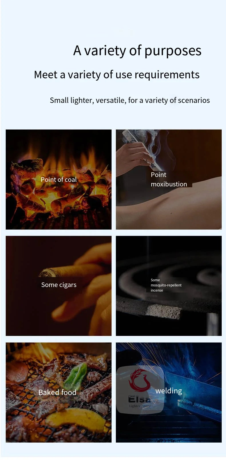 Household Lighter Inflatable Lighter Metal Smoking Gadget Electric Torch Lighter Men's Cigar Lighter Cigarette Accessories Gift