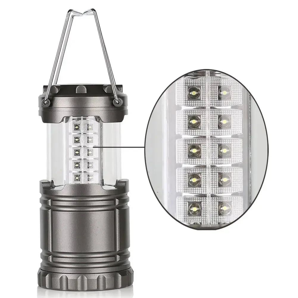 30LED Tent Lamp Waterproof Camping Light Power by 3*AA Battery Emergency Light Portable Lantern Working Lighting Flashlight