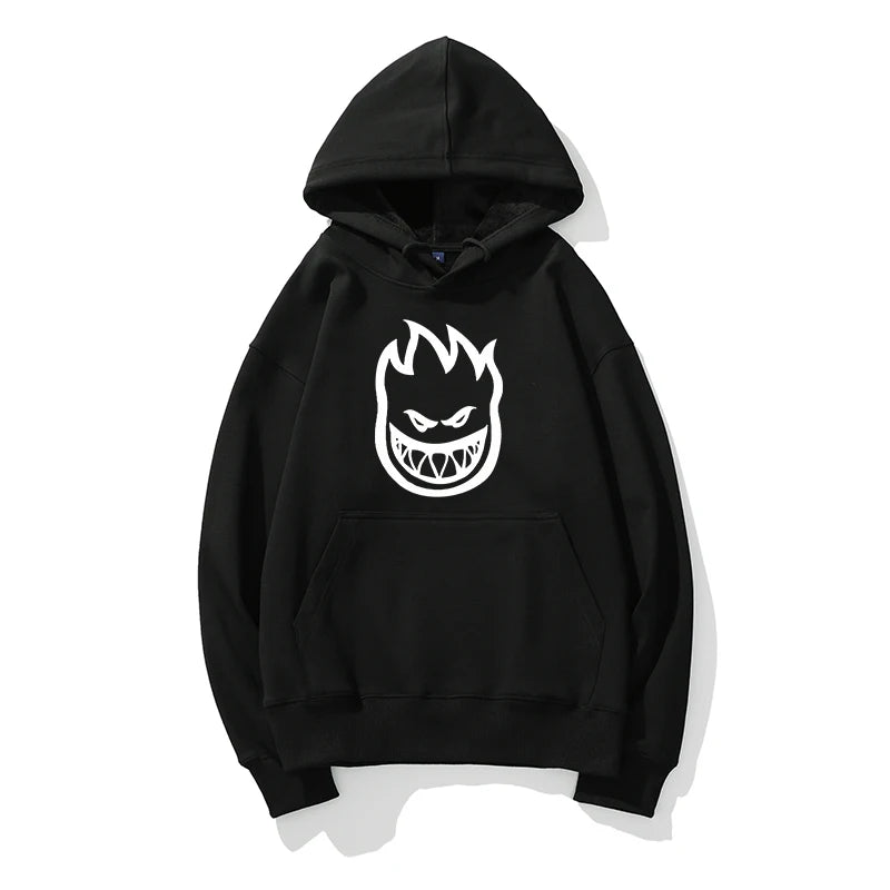 Hoodie Tops Street Wear Flame Printed Hoodie Autumn Winter Comfort Sweatshirt High Quality Fashion Men's Sweatshirt Casual Y2k