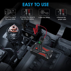 Jump Starter 4000A Peak Car Battery Booster with USB QC 3.0