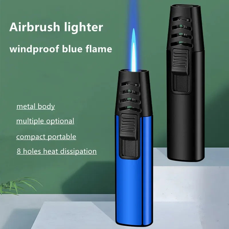 Household Lighter Inflatable Lighter Metal Smoking Gadget Electric Torch Lighter Men's Cigar Lighter Cigarette Accessories Gift