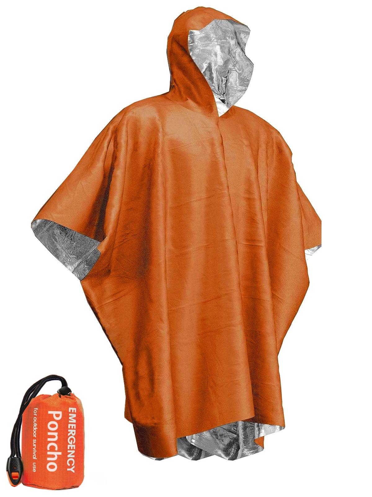 Emergency Rain Poncho Thermal Blanket Poncho Weather Proof Outdoor Survival Camping Gear Survival Gadgets